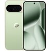 Na zdjęciu widoczny jest smartfon w kolorze jadeitowym z dużym ekranem i okrągłym wycięciem na aparat z przodu. Na tylnej obudowie znajduje się logo "G" oraz prostokątny moduł aparatu z trzema obiektywami.