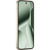 Smartfon z dużym ekranem o cienkich ramkach, wyświetlający abstrakcyjny wzór w odcieniach zieleni. Obudowa urządzenia ma metaliczne wykończenie.