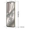 Na zdjęciu widoczny jest smartfon z ekranem o przekątnej 6.3 cala (16.00 cm), z wymiarami 152.8 mm wysokości, 72 mm szerokości i 8.6 mm grubości. Na ekranie znajduje się napis "6.3" 16.00 cm".