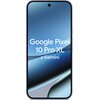 Na zdjęciu widoczny jest smartfon z wyświetlaczem, na którym znajduje się tekst: "Google Pixel 10 Pro XL z Gemini". Tło ekranu jest w odcieniach niebieskiego z gradientem.
