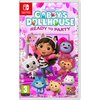 Okładka gry "Dreamworks Gabby's Dollhouse: Ready To Party" na konsolę Nintendo Switch przedstawia kolorową grafikę z postaciami z bajki. Na górze widnieje tytuł gry, a w dolnej części znajduje się logo "OG Outright Games" oraz oznaczenie wiekowe "3" z adr