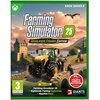Okładka gry "Farming Simulator 25: Highlands Fishing Edition" na konsolę XBOX SERIES X przedstawia traktor na kamiennym moście z zamkiem i górami w tle. Na okładce widnieją napisy: "Farming Simulator 25", "Highlands Fishing Edition", "Includes Farming Sim