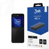 Opakowanie produktu "3mk Protection ARC+" przedstawia grafikę telefonu z nałożoną folią ochronną oraz logo 3mk. Na opakowaniu widnieją napisy: "curved protection ARC+", "Your screen 150% stronger", "GLASS TOUCH", a także certyfikaty i oznaczenia: PZH, ROH