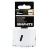 Biała otwornica z widocznymi zębami, na opakowaniu znajduje się napis "GRAPHITE" oraz oznaczenie "56T713 60mm BI-METAL". Dodatkowo widnieje informacja o kompatybilności z adapterem "56T754" i opisy w kilku językach, w tym "Otwornica bi-metalowa".