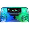 Czarny głośnik Power audio DEFENDER Boomber 12 z widocznym logo producenta na przedniej kratce. Na górnym panelu znajduje się wyświetlacz z czerwonymi cyframi oraz kilka przycisków sterujących.