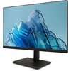 Monitor z cienkimi ramkami wyświetla obraz przedstawiający abstrakcyjne, niebieskie kształty przypominające szkło na jasnym tle. Na dolnej ramce widoczne jest logo "acer".