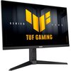 Monitor o przekątnej 27 cali z widocznym na ekranie logo "TUF GAMING" oraz napisem "SERIES FIVE". Na dolnej ramce monitora znajduje się logo "ASUS".