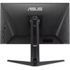 Monitor o przekątnej 27 cali z widocznym logo "TUF GAMING" na ekranie. Na dolnej ramce monitora znajduje się logo "ASUS".