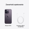 Na obrazie widoczne są trzy ekrany smartfona z funkcją "Dynamic Island", prezentujące różne interakcje, takie jak połączenie telefoniczne i odtwarzanie muzyki. Na górze znajduje się tekst: "Dynamic Island, magiczne interakcje z iPhonem".