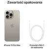 Smartfon APPLE iPhone 15 Pro Max 5G 512GB 6.7" 120Hz Tytan Naturalny (CPO) Wyświetlacz 6.7", 2796 x 1290px, Super Retina XDR