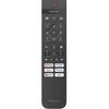 Pilot do telewizora z przyciskiem zasilania na górze, oznaczeniem "AMBILIGHT" oraz przyciskami do sterowania, w tym dedykowanymi przyciskami do aplikacji takich jak Netflix, Prime Video, Disney+, YouTube i innych. Na dole widoczne jest logo "PHILIPS".