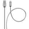 Na zdjęciu znajdują się dwa opakowania kabla USB-A do Lightning marki Forcell, z widocznym logo producenta. Na opakowaniach widnieją napisy: "F-Energy USB-A to Lightning 12 W cable", "Durable Metal Braid", "Apple Car Play support", "Android Auto & Apple C