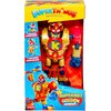Opakowanie zestawu figurek "SuperThings Kazoom Power Superbot Golden Armor" przedstawia dużą, złotą figurkę robota z czerwonymi i niebieskimi elementami oraz literą "K" na piersi. Na opakowaniu widnieją napisy: "SUPERTHINGS Rivals of Kaboom", "EXCLUSIVE S
