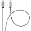 Na zdjęciu widoczne są dwa opakowania kabla USB-C do USB-C marki Forcell, z oznaczeniem "F-Energy USB-C to USB-C 60 W". Na opakowaniach znajdują się informacje o wsparciu dla Android Auto i Apple Car Play, szybkim ładowaniu, trwałym metalowym oplocie oraz