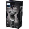 Czarna, prostokątna pudełko z golarką marki PHILIPS z serii 5000X, model X5004/00, przeznaczoną do golenia na mokro i sucho. Na opakowaniu widnieją napisy: "PHILIPS", "Shaver", "5000X Series", "Clean Shave. Extra Skin Protection*", "360° Flexing Head", "1