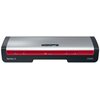 Srebrno-czarny laminator z czerwonym wnętrzem, oznaczony jako "GBC 250HS Series 2", posiada przyciski na górze oraz oznaczenia formatu A3 i A4. Na obudowie widoczne jest logo "GBC".