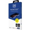 Opakowanie produktu "3mk Silky Matt Privacy" przedstawia grafikę telefonu z nałożoną folią ochronną oraz zawiera napisy: "Silky Matt Privacy™", "Protective film/ Folia ochronna/ Film de protection/ Película de proteção", a także ikony i oznaczenia certyfi