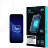 Na zdjęciu znajduje się opakowanie produktu "Folia ochronna 3MK 1UP do Apple iPhone Air" oraz telefon z wyświetlaczem, na którym widoczne jest logo "3mk". Opakowanie zawiera napisy: "1UP screen protector", "Optimized for mobile gaming", "3 pcs.", "Your sc