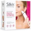 Pudełko urządzenia do mikrodermabrazji z logo "Silk'n Beautiful Technology" oraz napisem "ReVit Essential Diamond Peeling Microdermabrasion". Na opakowaniu widoczna jest osoba używająca urządzenia, a poniżej znajdują się informacje o funkcjach produktu, t