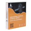 Opakowanie produktu "Kółko do ćwiczeń FITPADDY ABW01" z widocznym logo FITPADDY oraz zdjęciem kółka do ćwiczeń na pomarańczowym tle. Na opakowaniu znajduje się tekst: "ABDOMINAL MUSCLE FITNESS WHEEL RUOTA PER ADDOMINALI" oraz ikony z napisami "Stable", "N