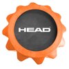 Pomarańczowy roller z czarnym środkiem, na którym widnieje biały napis "HEAD". Produkt ma ząbkowane krawędzie i okrągły kształt.