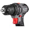 Na zdjęciu znajduje się wiertarko-wkrętarka z widocznym logo "GRAPHITE BRUSHLESS" na obudowie. Urządzenie ma czarno-szary korpus z czerwonymi elementami, a na uchwycie widać oznaczenia zakresu od 1 do 20.