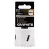 Na zdjęciu znajduje się otwornica bimetalowa marki GRAPHITE o oznaczeniu 56T712 i średnicy 51 mm. Opakowanie zawiera informacje w kilku językach, w tym polskim: "Otwornica bi-metalowa", oraz angielskim: "Bi-metal hole saw".