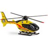 Żółto-czarny model helikoptera z czerwonymi i niebieskimi akcentami, oznaczony numerem SP-HXB oraz symbolem EC135. Na boku widnieje napis "LOTNICZE POGOTOWIE RATUNKOWE" oraz logo z niebieską gwiazdą.