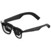 Czarne okulary z grubymi oprawkami, na których widnieje napis "XREAL One Pro". Okulary mają przezroczyste soczewki i nowoczesny design.