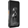 Smartfon ULEFONE Armor 28 Pro 5G 16/512GB 6.67" 120Hz Czarny UF-A28P z wyświetlaczem prezentującym czarno-białe zdjęcie koziorożca stojącego na skale. Na bocznej krawędzi urządzenia widoczne są przyciski i złącza.
