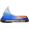 Czarny smartfon ULEFONE Armor 28 Pro 5G z wyświetlaczem 6.67" i częstotliwością odświeżania 120Hz, widoczny z boku, z podkreśleniem wytrzymałej konstrukcji i metalowymi elementami na krawędzi. Na ekranie widoczny jest gradientowy wzór w odcieniach niebies