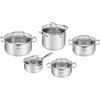 Zestaw garnków TEFAL Duetto+ G719SA74 (10 elementów) Stal nierdzewna 18/10 Indukcja Możliwość mycia w zmywarce