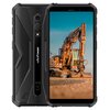 Smartfon ULEFONE Armor X12 3/32GB 5.45" Czarny UF-AX12 jest przedstawiony z przodu i z tyłu; na ekranie widoczny jest obraz koparki na tle nieba. Na tylnej obudowie znajduje się logo "ulefone" oraz dwa obiektywy aparatu i lampa błyskowa.