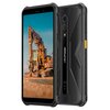 Smartfon ULEFONE Armor X12 3/32GB 5.45" Czarny UF-AX12 jest przedstawiony z przodu i z tyłu, z widocznym logo "ulefone" na tylnej obudowie. Na ekranie telefonu wyświetlany jest obraz koparki na tle nieba.
