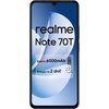 Czarny smartfon z dwoma dużymi obiektywami aparatu i lampą błyskową umieszczonymi w prostokątnym module. Na obudowie widoczny jest napis "realme".
