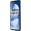 Czarny smartfon z widocznym logo "realme" na dolnej części obudowy. Na górze znajduje się moduł aparatu z dwoma obiektywami i lampą błyskową.
