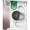 Zdjęcie przedstawia szufladę na detergenty pralki z trzema komorami oznaczonymi jako "Prewash", "Main Wash" i "Softener". Na szufladzie widoczne są napisy: "Max 2", "Ariel Pods", "Liquid Only" oraz symbole graficzne.