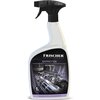 Butelka z rozpylaczem zawiera płyn odtłuszczający FRISCHER Professional 1000 ml. Na etykiecie widnieje napis "ENTFETTER DEGREASER" oraz grafika przedstawiająca kuchenkę gazową.