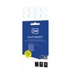 Opakowanie produktu "3MK Lens Protection" zawiera osiem okrągłych elementów ochronnych na obiektyw, a na niebieskim tle widnieje logo 3MK oraz napisy: "Ochrona obiektywu/Proteção da lente/Protection de lentille/Ochrana objektivu/Protecția lentilei". Dodat