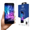 Na zdjęciu widoczna jest folia ochronna na telefon oraz jej opakowanie z napisem "3mk SilkyMatt Pro™ Silky touch, ensures full protection". Opakowanie zawiera również informacje o certyfikatach i nagrodach oraz ikonę wskazującą na 400% większą wytrzymałoś