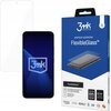 Opakowanie produktu "3mk FlexibleGlass" z napisem "premium protection FlexibleGlass™" oraz grafiką przedstawiającą szkło ochronne na telefon. Widoczne są również certyfikaty i oznaczenia, takie jak PZH, ROHS, oraz ikony wskazujące na cechy produktu, takie