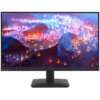Monitor z cienką ramką wyświetla kolorową grafikę z jasnymi punktami na ciemnym tle. Na dolnej ramce widoczne jest logo "Lenovo".