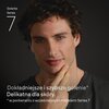 Na zdjęciu widoczny jest napis: "Golarka Series 7. Dokładniejsze i szybsze golenie* Delikatna dla skóry. *w porównaniu z wcześniejszymi modelami Series 7".