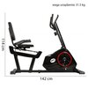 Na zdjęciu znajduje się czarny rower magnetyczny z siedzeniem i pedałami, oznaczony logo "HERTZ". Widoczne są wymiary: wysokość 114 cm, długość 142 cm oraz informacja o wadze urządzenia: 31,5 kg.