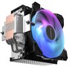 Chłodzenie CPU z widocznym wentylatorem o podświetleniu RGB, z centralnym napisem "TCOMAS" na środku. Na miedzianych rurkach chłodzących również widoczny jest napis "TCOMAS".