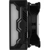 Czarny system chłodzenia CPU z widocznymi elementami konstrukcyjnymi i wentylatorem, na którym znajduje się tekst "TCOMAS" oraz "SJ-R400". Na dolnej części produktu widnieje napis "POWER UP TO GAMERS".