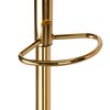 Złoty element konstrukcyjny hokera z okrągłym podnóżkiem, wykonany z metalu o błyszczącym wykończeniu. Produkt to "Hoker EHOKERY Cydro Gold Czarny".