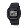 Czarny zegarek sportowy z prostokątną tarczą cyfrową, na której widnieje napis "ILLUMINATOR" oraz "CASIO". Wyświetlacz pokazuje datę "SU 30" i godzinę "10:58:50", a poniżej znajduje się napis "WATER 50M RESIST".