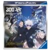 Opakowanie puzzli przedstawia ilustrację z postaciami z anime, z napisem "300 Ravensburger Puzzle" oraz "Jujutsu Kaisen". Na górze widnieje napis "Fandom", a w rogu znajduje się logo "Ravensburger".