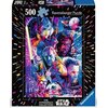 Opakowanie puzzli Ravensburger z serii "The Hyperspace Collection" przedstawia kolorową grafikę z postaciami z filmu "Star Wars: Mroczne widmo". Na opakowaniu widnieje napis "500 Ravensburger Puzzle" oraz logo "Star Wars".